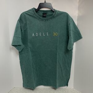 Adele 30 Womens Large Tour Green Acid Wash  Concert Crewneck T-Shirt NIP